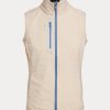 Vestă crem Ralph Lauren Terry fără mâneci, cu fermoar complet Vestă crem Ralph Lauren Terry fără mâneci, cu fermoar complet