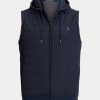 Vestă cu glugă hibridă Ralph Lauren pentru bărbați bleumarin Vestă cu glugă hibridă Ralph Lauren pentru bărbați bleumarin