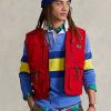 Vestă roșie pentru bărbați, Ralph Lauren, rezistentă la apă Vestă roșie pentru bărbați, Ralph Lauren, rezistentă la apă