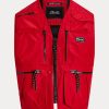 Vestă roșie pentru bărbați, Ralph Lauren, rezistentă la apă Vestă roșie pentru bărbați, Ralph Lauren, rezistentă la apă