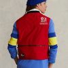 Vestă roșie pentru bărbați, Ralph Lauren, rezistentă la apă Vestă roșie pentru bărbați, Ralph Lauren, rezistentă la apă