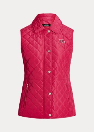 Vesta matlasată cu diamante Ralph Lauren pentru femei roz