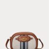 Vnl_lrn Tn/Lrn Tn/Vnl-frn Genți crossbody Jordynn medii cu dungi Ralph Lauren pentru femei
